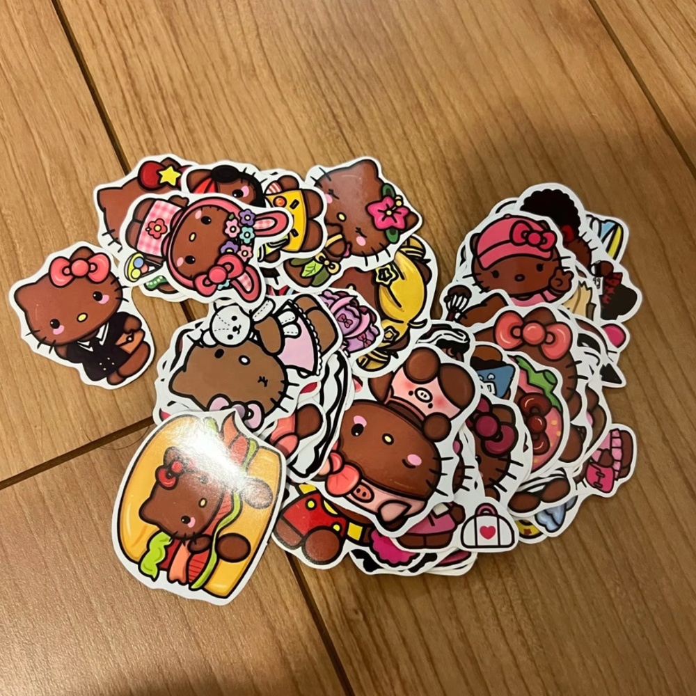 52 pcs. h3ll0 k1tty s4nri0 kawaii hawaiian stickers harajuku tropical y2k beach